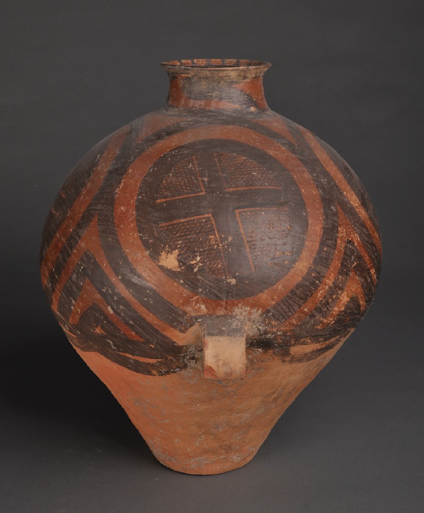 新石器时代马家窑文化马厂类型四大圈三角纹双耳罐