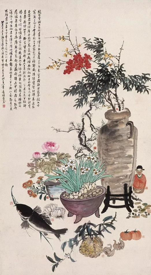 吴湖帆,冯超然,商笙伯,张石园,等 岁朝图_副本.jpg